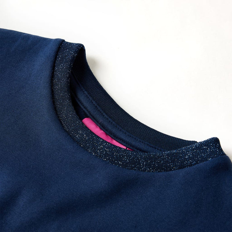 Load image into Gallery viewer, VidaXL Kinderjurk met lange mouwen 128 marineblauw

