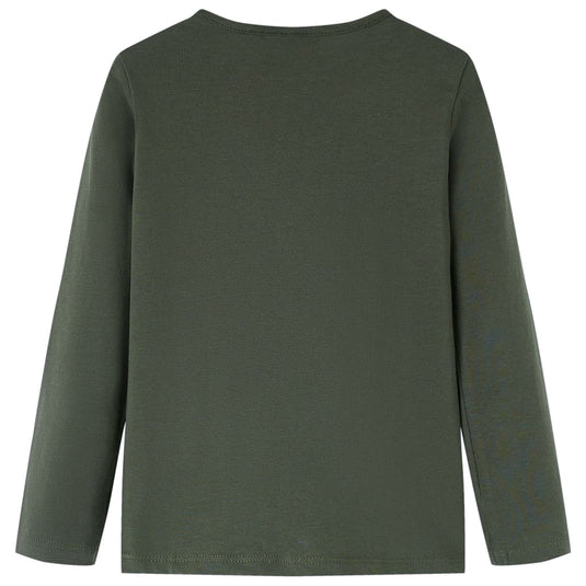Vidaxl kindershirt met lange mouwen 92 kakikleurig