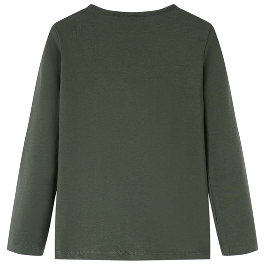 Vidaxl kindershirt met lange mouwen 116 kakikleurig