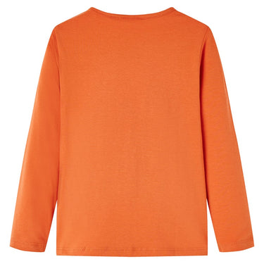Vidaxl kindershirt met lange mouwen 92 oranjebruin