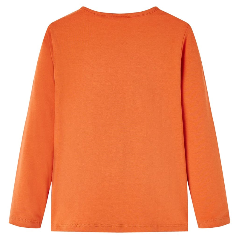 Load image into Gallery viewer, VidaXL Kindershirt met lange mouwen 140 oranjebruin

