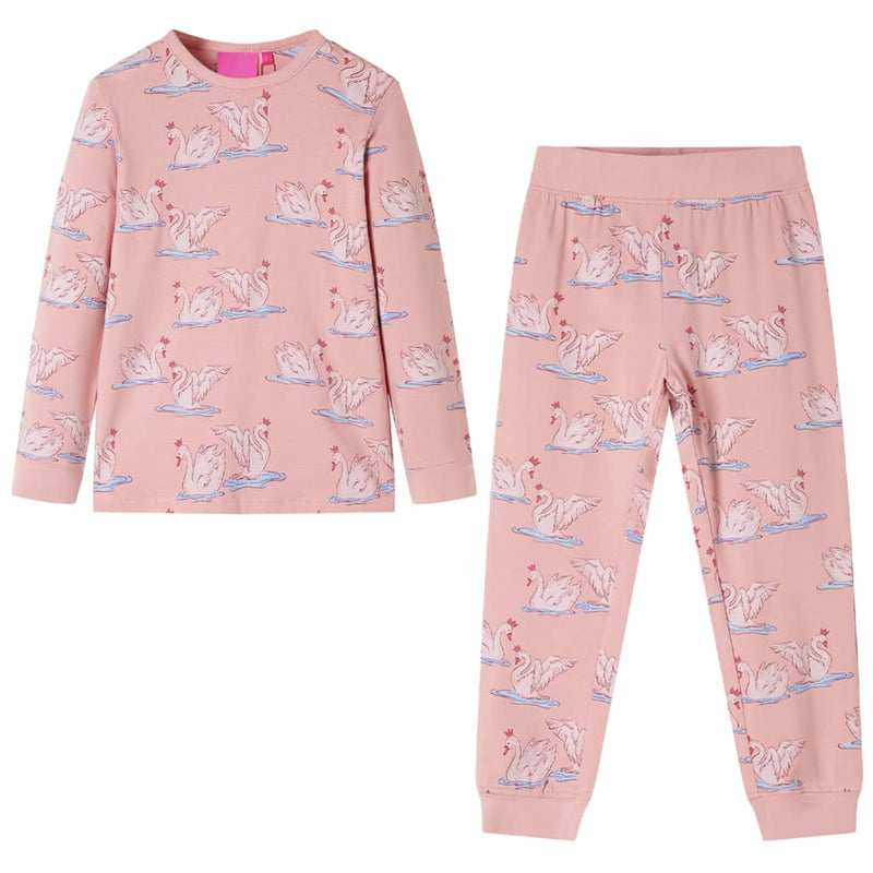 Load image into Gallery viewer, Vidaxl kinderpyjama met lange mouwen 128 lichtroze
