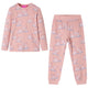 Vidaxl kinderpyjama met lange mouwen 128 lichtroze