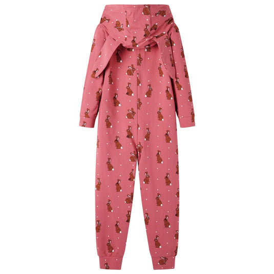 Vidaxl kinderonesie met capuchon 92 oudroze