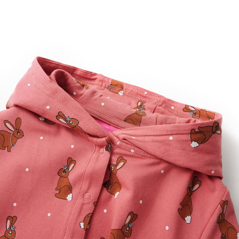 Load image into Gallery viewer, VidaXL Kinderonesie met capuchon 140 oudroze
