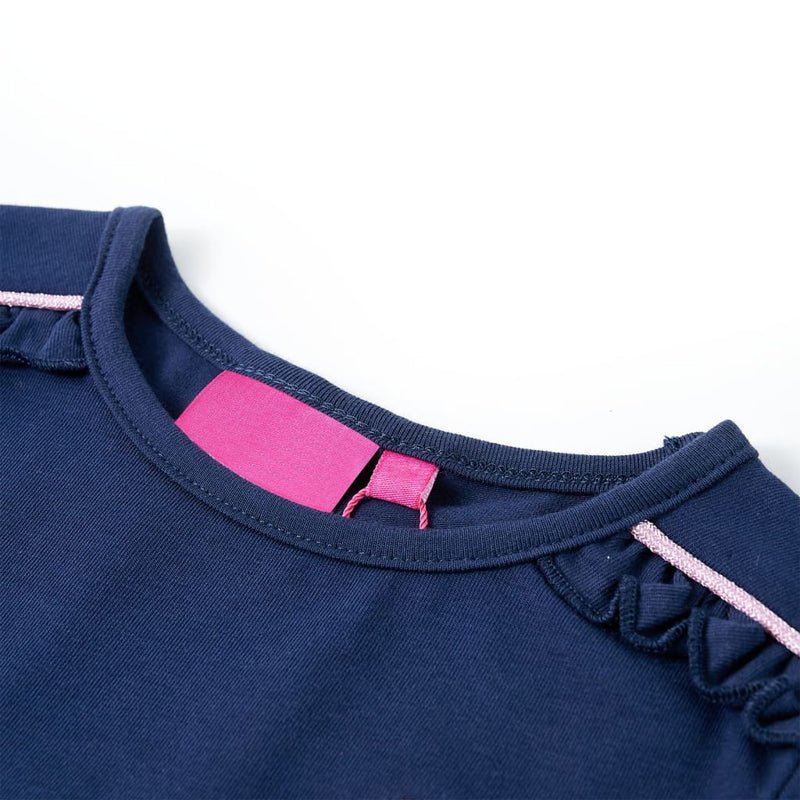 Load image into Gallery viewer, Vidaxl kindershirt met lange mouwen 140 marineblauw
