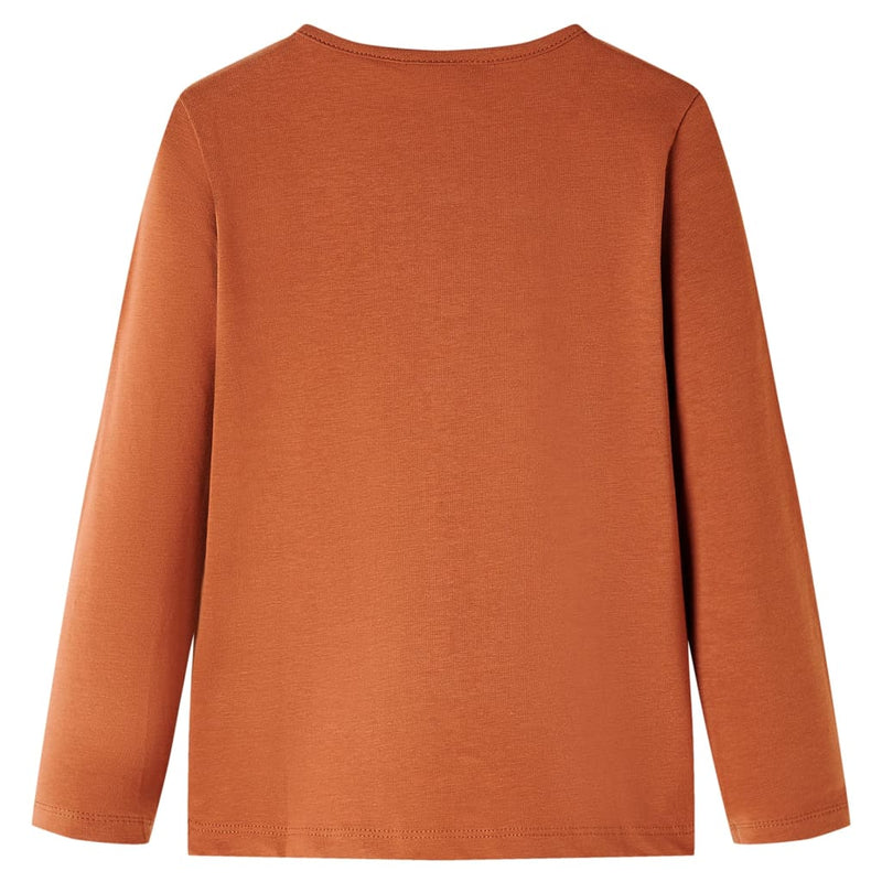 Load image into Gallery viewer, VidaXL Kindershirt met lange mouwen 116 cognackleurig
