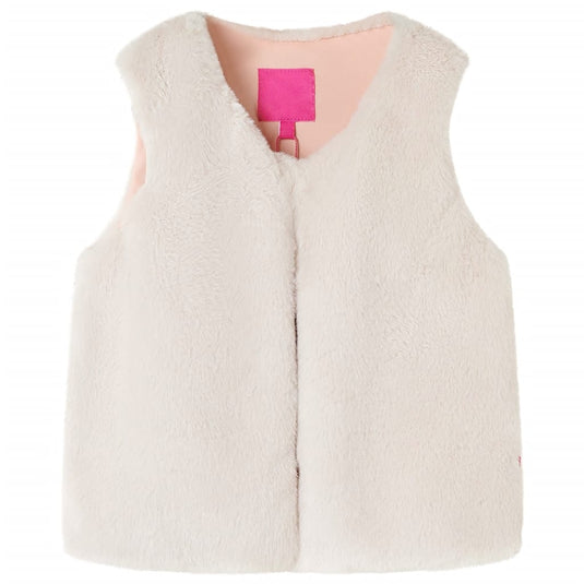 VidaXL Kinderjas 128 kunstvacht beige