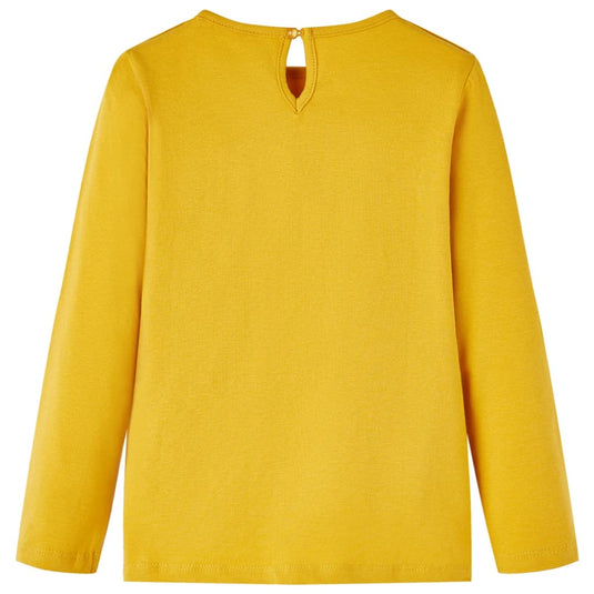Vidaxl kindershirt met lange mouwen 92 okerkleurig