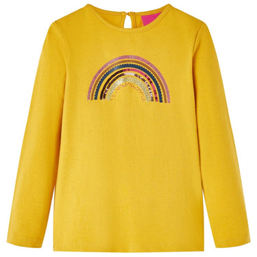 Vidaxl kindershirt met lange mouwen 116 okerkleurig