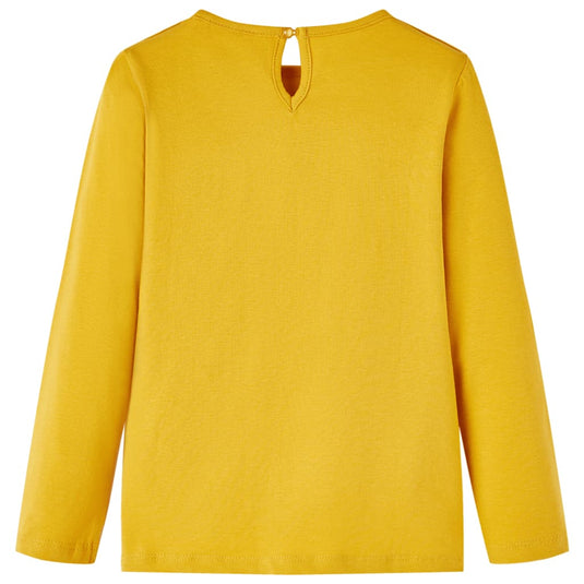 Vidaxl kindershirt met lange mouwen 140 okerkleurig