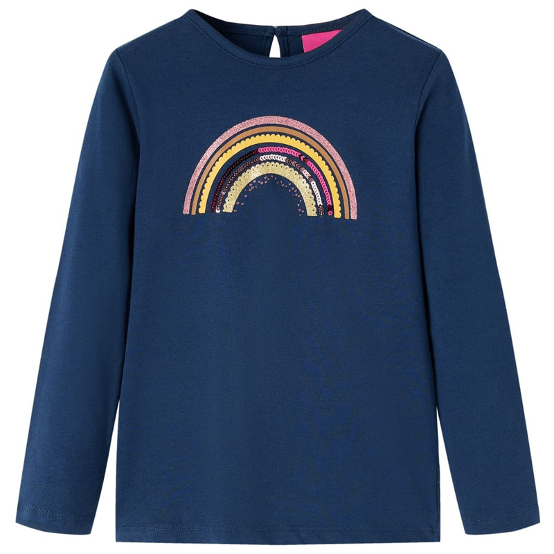 Load image into Gallery viewer, Vidaxl kindershirt met lange mouwen 104 marineblauw
