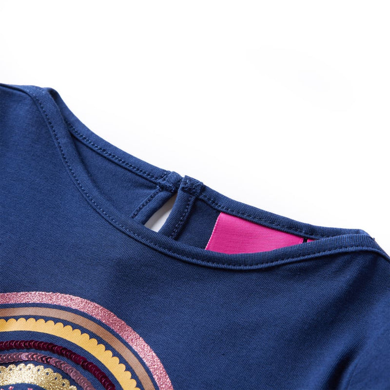 Afbeelding laden in galerijviewer, Vidaxl kindershirt met lange mouwen 104 marineblauw
