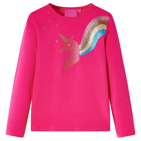 Vidaxl kindershirt met lange mouwen 116 felroze