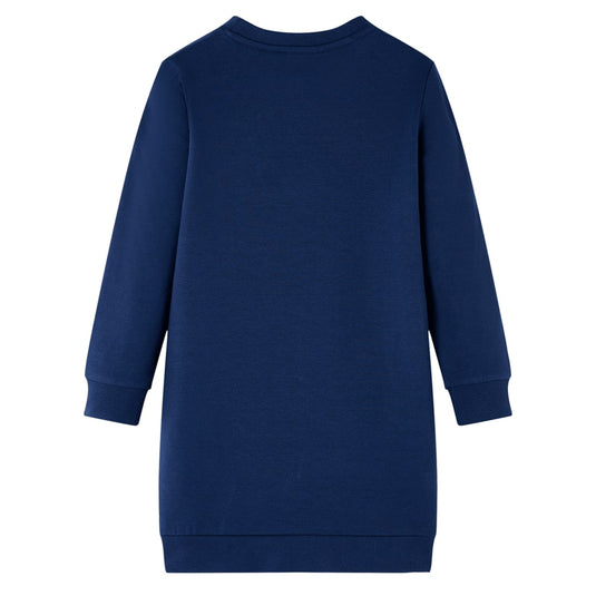 VidaXL Kinderjurk 128 marineblauw
