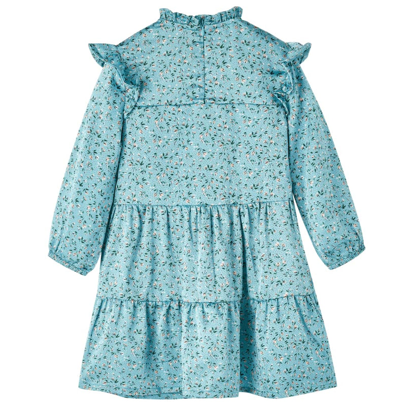 Load image into Gallery viewer, Vidaxl kinderjurk met lange mouwen 92 blauw
