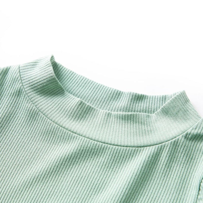Load image into Gallery viewer, VidaXL Kindershirt met lange mouwen lage col 104 donkermintkleurig
