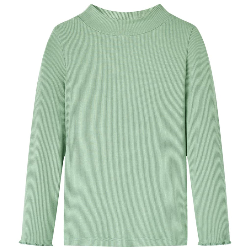 Load image into Gallery viewer, VidaXL Kindershirt met lange mouwen lage col 116 donkermintkleurig
