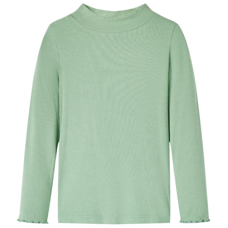 Load image into Gallery viewer, VidaXL Kindershirt met lange mouwen lage col 140 donkermintkleurig
