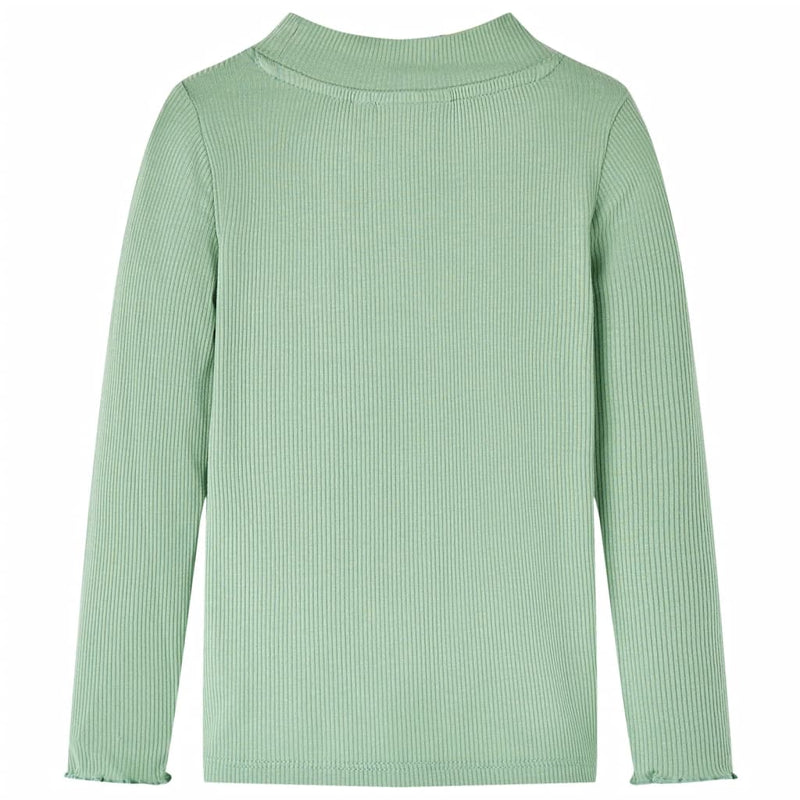 Load image into Gallery viewer, Vidaxl kindershirt met lange mouwen lage col 140 donkermintkleurig
