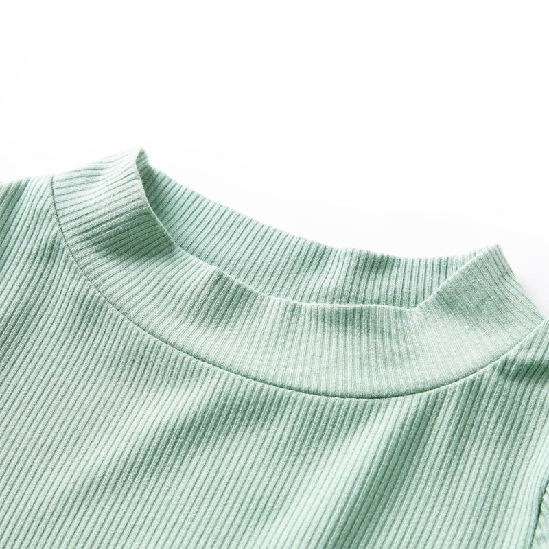 Load image into Gallery viewer, Vidaxl kindershirt met lange mouwen lage col 140 donkermintkleurig
