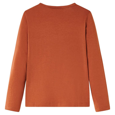 Vidaxl kindershirt met lange mouwen 104 cognackleurig
