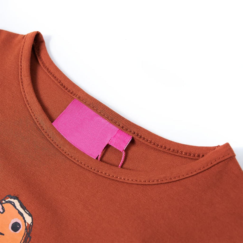 Load image into Gallery viewer, Vidaxl kindershirt met lange mouwen 104 cognackleurig
