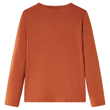 Vidaxl kindershirt met lange mouwen 116 cognackleurig
