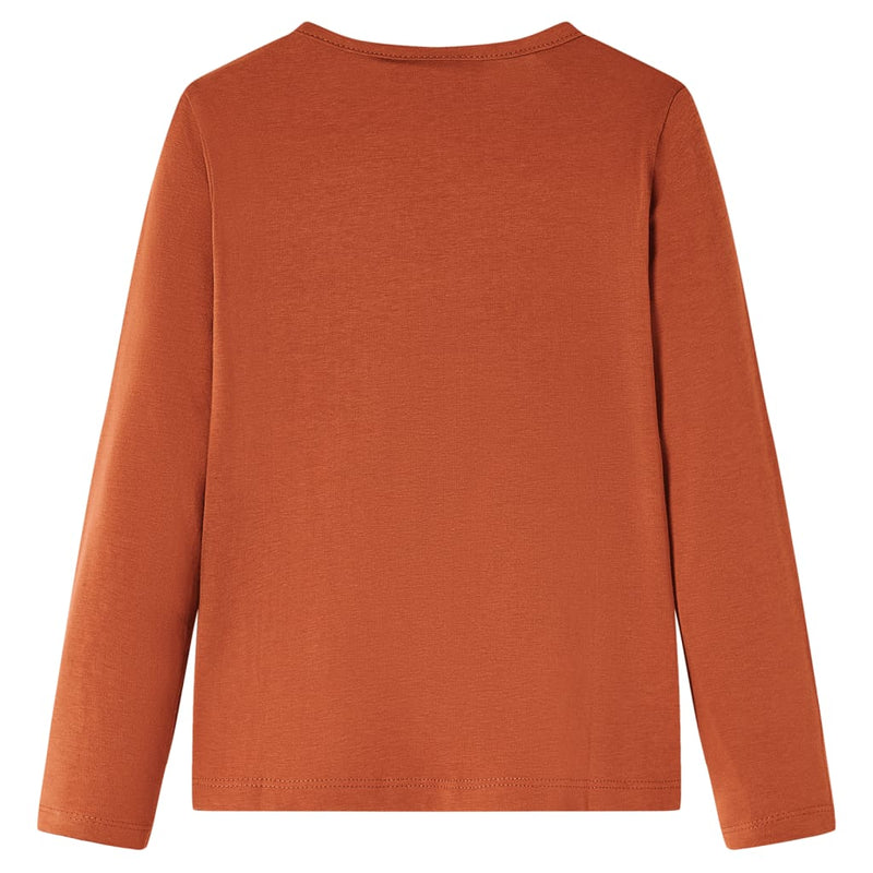 Load image into Gallery viewer, Vidaxl kindershirt met lange mouwen 140 cognackleurig
