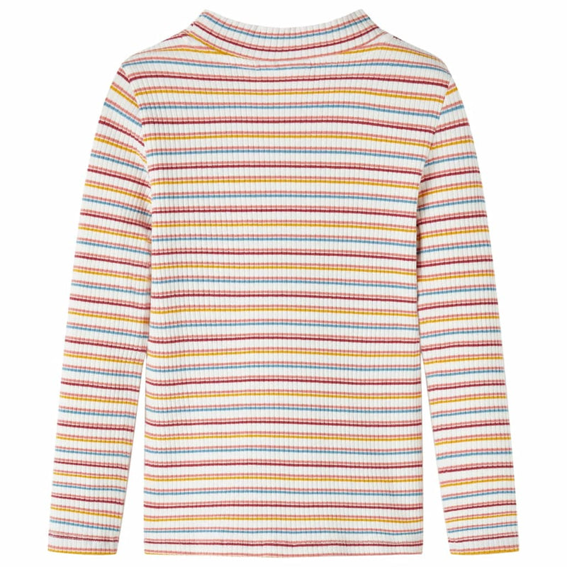 Load image into Gallery viewer, VidaXL Kindershirt met lange mouwen 92 gestreept ecru
