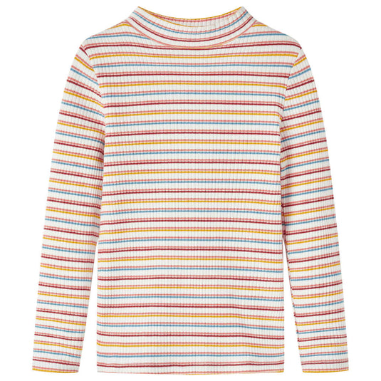 Vidaxl kindershirt met lange mouwen 104 gestreept ecru