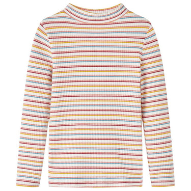 Vidaxl kindershirt met lange mouwen 128 gestreept ecru