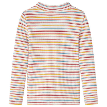Vidaxl kindershirt met lange mouwen 128 gestreept ecru