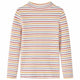 VidaXL Kindershirt met lange mouwen 140 gestreept ecru