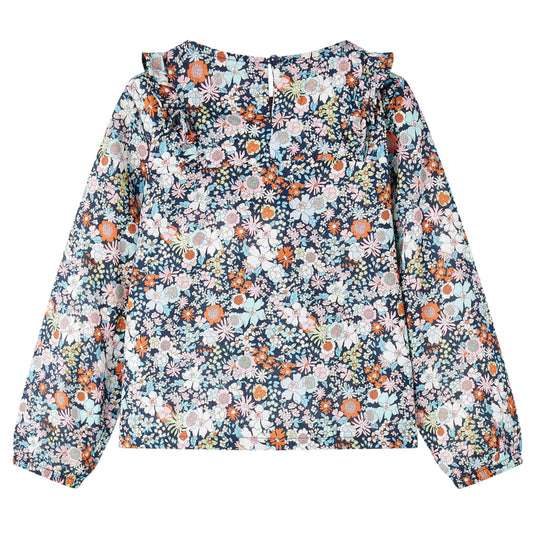 Vidaxl kindershirt met lange mouwen 92 donkerblauw