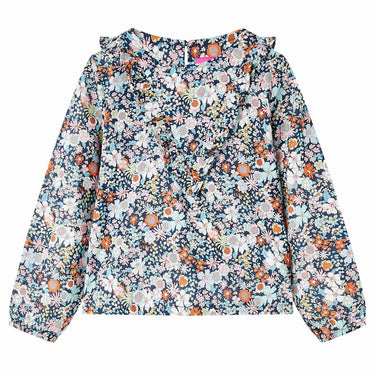 Vidaxl kindershirt met lange mouwen 104 donkerblauw