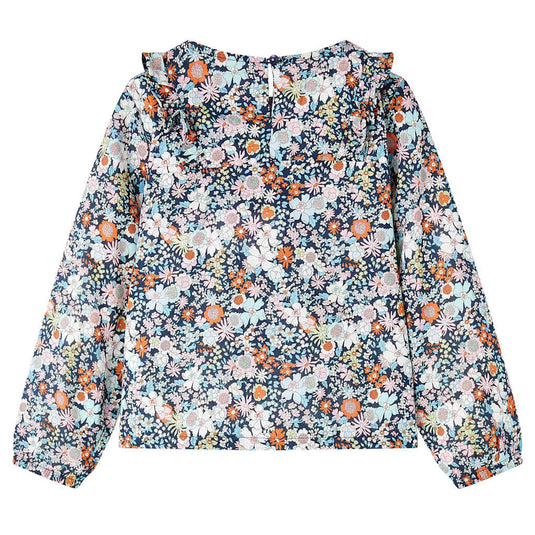 Vidaxl kindershirt met lange mouwen 104 donkerblauw