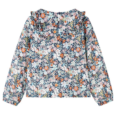 Vidaxl kindershirt met lange mouwen 128 donkerblauw