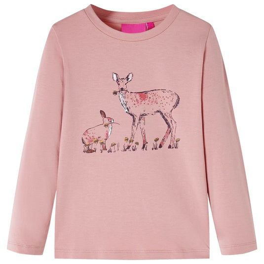 Vidaxl kindershirt met lange mouwen 92 roze