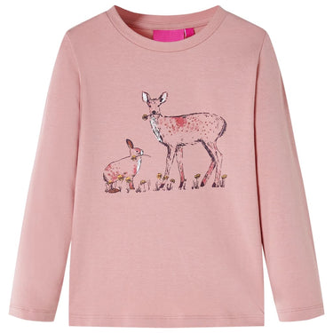 Vidaxl kindershirt met lange mouwen 128 roze