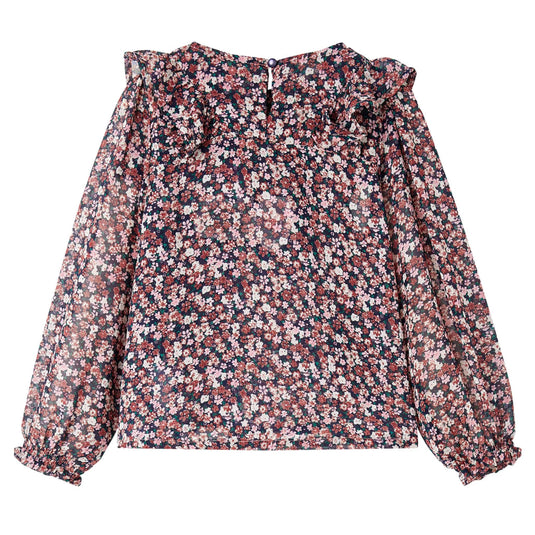 Vidaxl kindershirt met lange mouwen 128 donkerroze