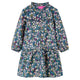 Vidaxl kinderjurk met lange mouwen 104 donkerblauw