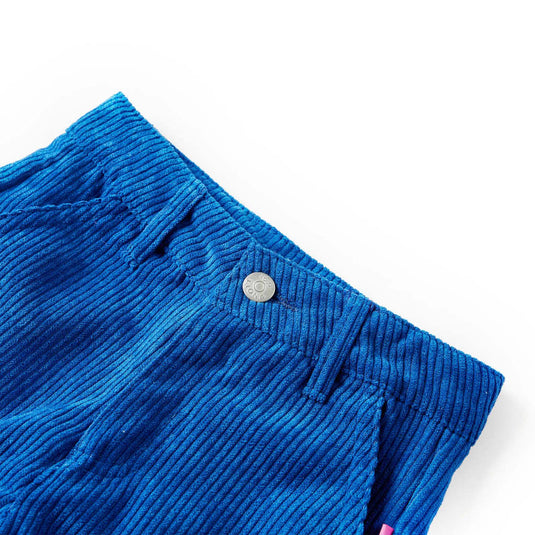 Vidaxl kinderbroek 116 ribfluweel kobaltblauw