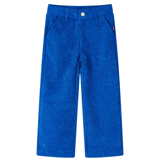 VidaXL Kinderbroek 128 ribfluweel kobaltblauw