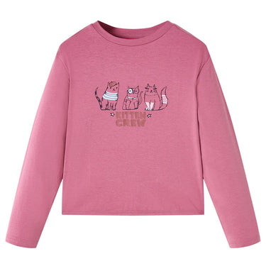 Vidaxl kindershirt met lange mouwen 116 frambooskleurig
