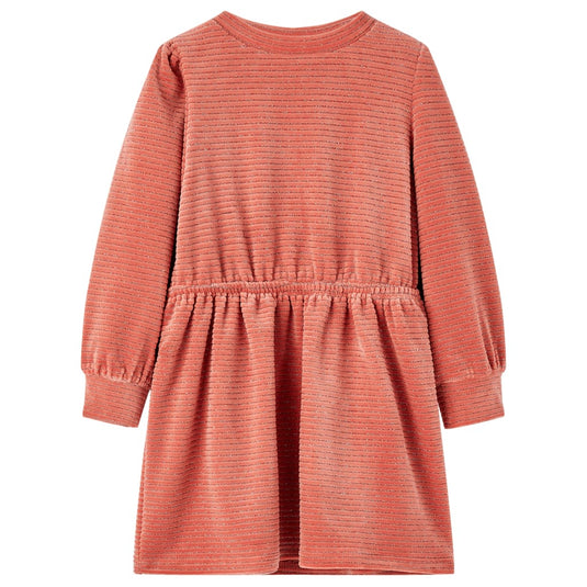 VidaXL Kinderjurk met lange mouwen 92 middelroze