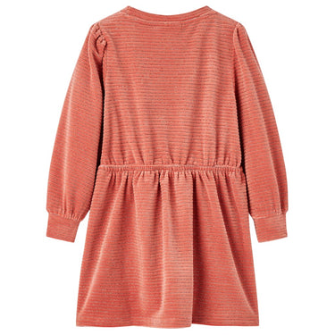 Vidaxl kinderjurk met lange mouwen 104 middelroze