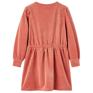 Vidaxl kinderjurk met lange mouwen 116 middelroze