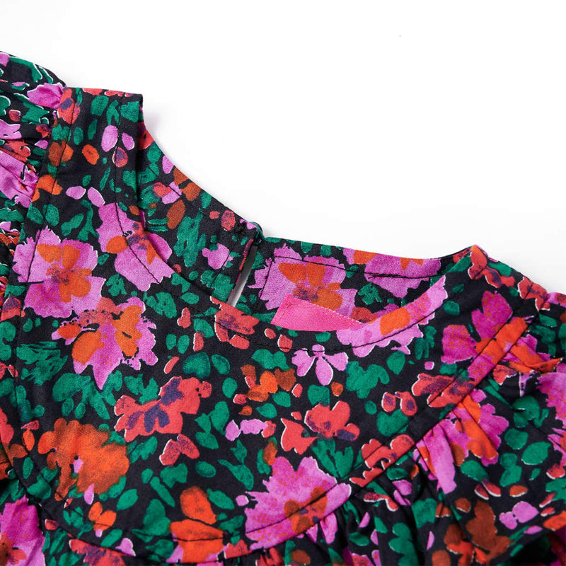 Load image into Gallery viewer, VidaXL Kinderjurk met lange mouwen 140 felroze
