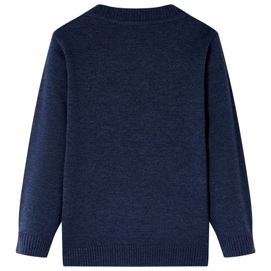 Vidaxl kindertrui gebreid 92 marineblauw